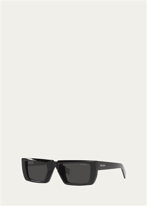 prada men's slim acetate|Prada Men's Acetate Rectangle Sunglasses .